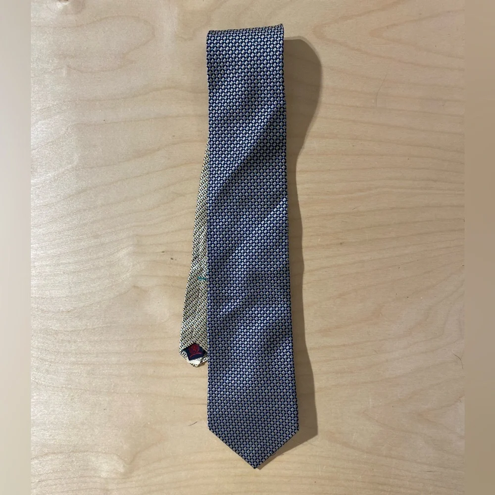 Tommy Hilfiger Navy and White Geometric Tie (OP)